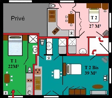Plan des appartements
